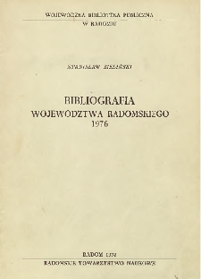 Bibliografia województwa radomskiego 1976