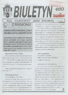Biuletyn NSZZ "Solidarność" Ziemia Radomska, 2000, nr 460