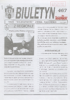 Biuletyn NSZZ "Solidarność" Ziemia Radomska, 2000, nr 467