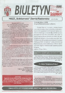 Biuletyn NSZZ "Solidarność" Ziemia Radomska, 2002, nr 556