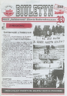 Biuletyn NSZZ "Solidarność" Ziemia Radomska, 2003, nr 583