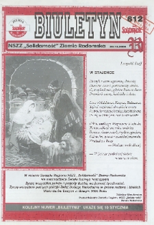 Biuletyn NSZZ "Solidarność" Ziemia Radomska, 2004, nr 612