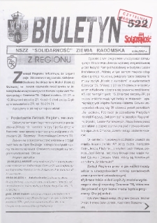 Biuletyn NSZZ "Solidarność" Ziemia Radomska, 2001, nr 522