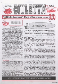 Biuletyn NSZZ "Solidarność" Ziemia Radomska, 2003, nr 568