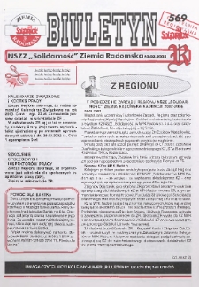 Biuletyn NSZZ "Solidarność" Ziemia Radomska, 2003, nr 569