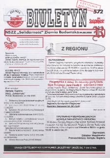 Biuletyn NSZZ "Solidarność" Ziemia Radomska, 2003, nr 572