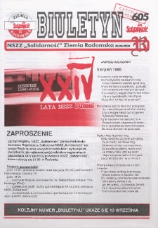 Biuletyn NSZZ "Solidarność" Ziemia Radomska, 2004, nr 605