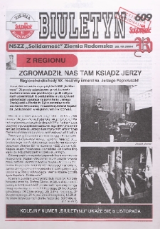 Biuletyn NSZZ "Solidarność" Ziemia Radomska, 2004, nr 609
