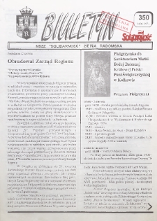 Biuletyn NSZZ "Solidarność" Ziemia Radomska, 1997, nr 350