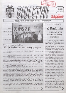 Biuletyn NSZZ "Solidarność" Ziemia Radomska, 1997, nr 353