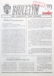 Biuletyn NSZZ "Solidarność" Ziemia Radomska, 1997, nr 356