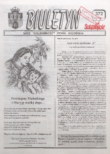 Biuletyn NSZZ "Solidarność" Ziemia Radomska, 1997, nr 372