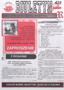 Biuletyn NSZZ "Solidarność" Ziemia Radomska, 2005, nr 631