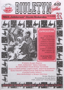 Biuletyn NSZZ "Solidarność" Ziemia Radomska, 2005, nr 632