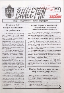 Biuletyn NSZZ "Solidarność" Ziemia Radomska, 1997, nr 339