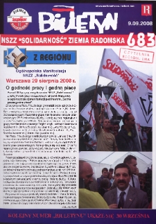 Biuletyn NSZZ "Solidarność" Ziemia Radomska, 2008, nr 683