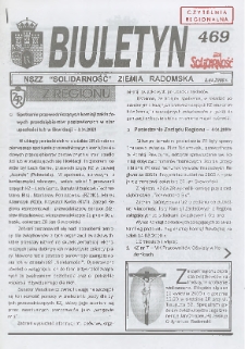 Biuletyn NSZZ "Solidarność" Ziemia Radomska, 2000, nr 469