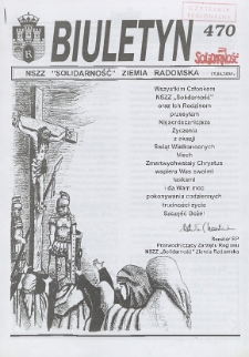 Biuletyn NSZZ "Solidarność" Ziemia Radomska, 2000, nr 470