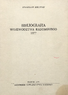 Bibliografia województwa radomskiego 1977