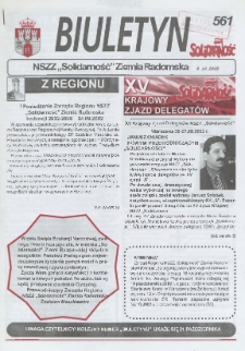 Biuletyn NSZZ "Solidarność" Ziemia Radomska, 2002, nr 561
