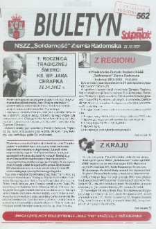 Biuletyn NSZZ "Solidarność" Ziemia Radomska, 2009, nr 562
