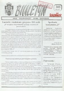 Biuletyn NSZZ "Solidarność" Ziemia Radomska, 1997, nr 345
