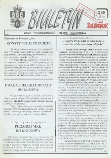 Biuletyn NSZZ "Solidarność" Ziemia Radomska, 1997, nr 348
