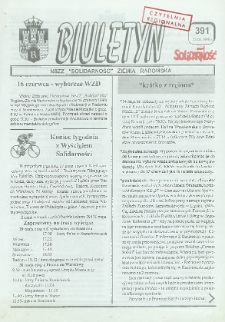 Biuletyn NSZZ "Solidarność" Ziemia Radomska, 1998, nr 391
