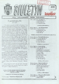 Biuletyn NSZZ "Solidarność" Ziemia Radomska, 1998, nr 400