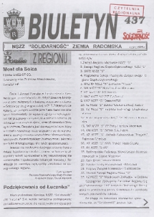Biuletyn NSZZ "Solidarność" Ziemia Radomska, 1999, nr 437