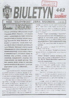 Biuletyn NSZZ "Solidarność" Ziemia Radomska, 1999, nr 442