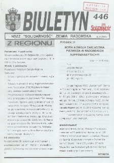 Biuletyn NSZZ "Solidarność" Ziemia Radomska, 1999, nr 446