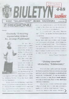 Biuletyn NSZZ "Solidarność" Ziemia Radomska, 1999, nr 448