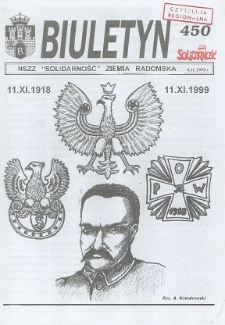 Biuletyn NSZZ "Solidarność" Ziemia Radomska, 1999, nr 450