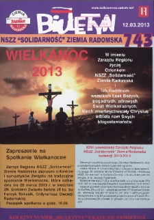 Biuletyn NSZZ "Solidarność" Ziemia Radomska, 2013, nr 743