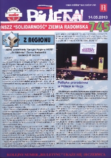 Biuletyn NSZZ "Solidarność" Ziemia Radomska, 2013, nr 745