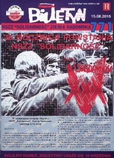 Biuletyn NSZZ "Solidarność" Ziemia Radomska, 2015, nr 771