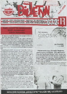 Biuletyn NSZZ "Solidarność" Ziemia Radomska, 2008, nr 672