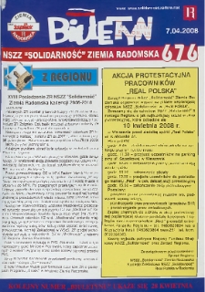Biuletyn NSZZ "Solidarność" Ziemia Radomska, 2007, nr 676
