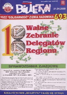 Biuletyn NSZZ "Solidarność" Ziemia Radomska, 2009, nr 693