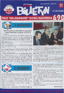 Biuletyn NSZZ "Solidarność" Ziemia Radomska, 2009, nr 690