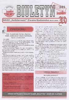 Biuletyn NSZZ "Solidarność" Ziemia Radomska, 2004, nr 591