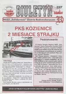 Biuletyn NSZZ "Solidarność" Ziemia Radomska, 2004, nr 597