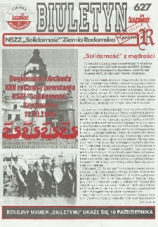 Biuletyn NSZZ "Solidarność" Ziemia Radomska, 2005, nr 627