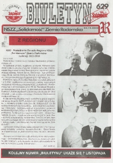 Biuletyn NSZZ "Solidarność" Ziemia Radomska, 2005, nr 629