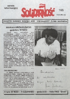 Biuletyn NSZZ "Solidarność" Ziemia Radomska, 1993, nr 165