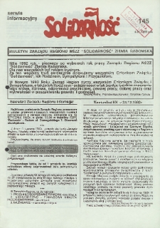 Biuletyn NSZZ "Solidarność" Ziemia Radomska, 1993, nr 145