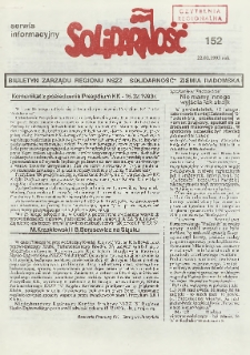 Biuletyn NSZZ "Solidarność" Ziemia Radomska, 1993, nr 152