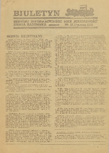 Biuletyn NSZZ "Solidarność" Ziemia Radomska, 1990, nr 17