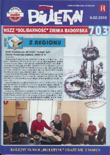 Biuletyn NSZZ "Solidarność" Ziemia Radomska, 2010, nr 703